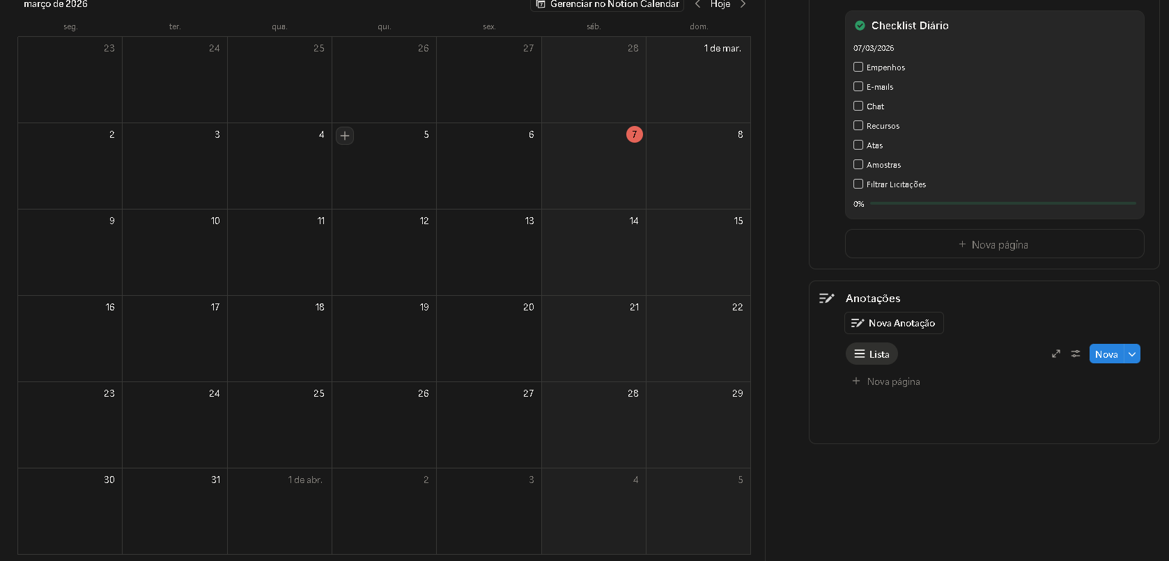 Calendário