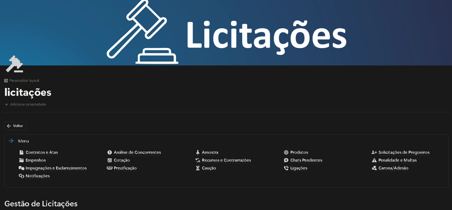 Controle de Licitações